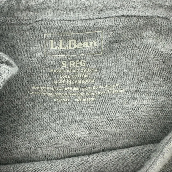 L.L. Bean Heritage Mariner Dress grey with black Breton Stripes - Picture 6 of 7